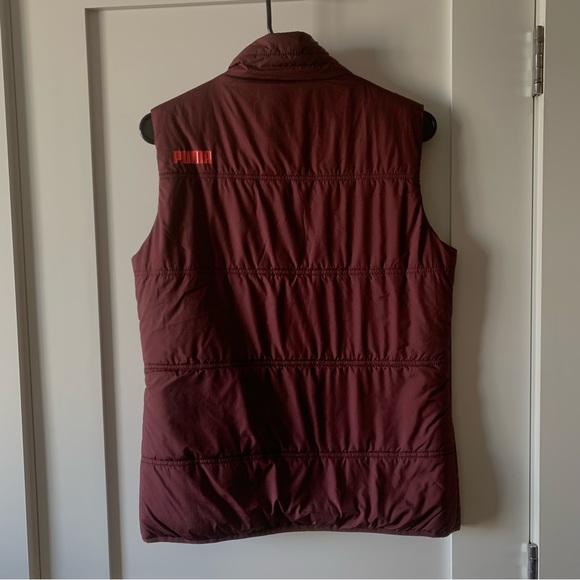 Puma Down Vest- burgundy - Picture 3 of 3